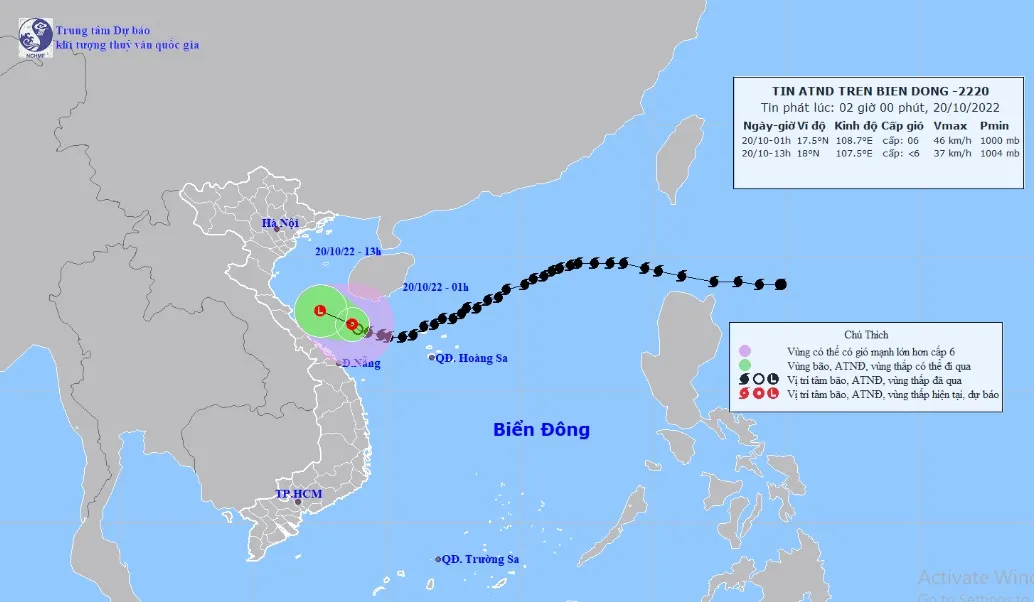 Bão số 6 Nesat đã suy yếu thành áp thấp nhiệt đới gây mưa diện rộng