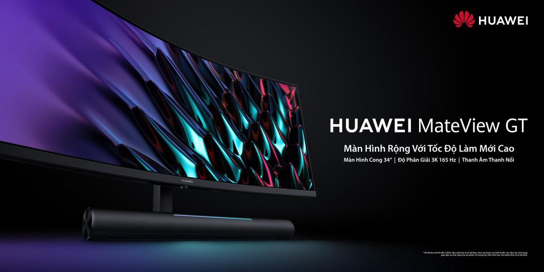 Huawei ra mắt màn hình MateView GT dành cho game thủ: 34 inch 3K, 165Hz, loa kiêm luôn chân đế