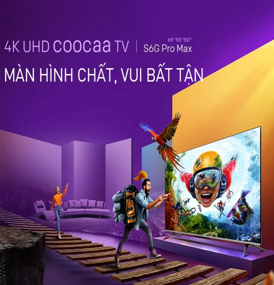 TV Coocaa giảm giá tới 50%, thời điểm vàng để tiết kiệm hàng triệu đồng khi mua TV QLED màn hình lớn