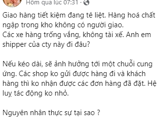 Giao hàng tiết kiệm đang xảy ra chuyện gì vậy?