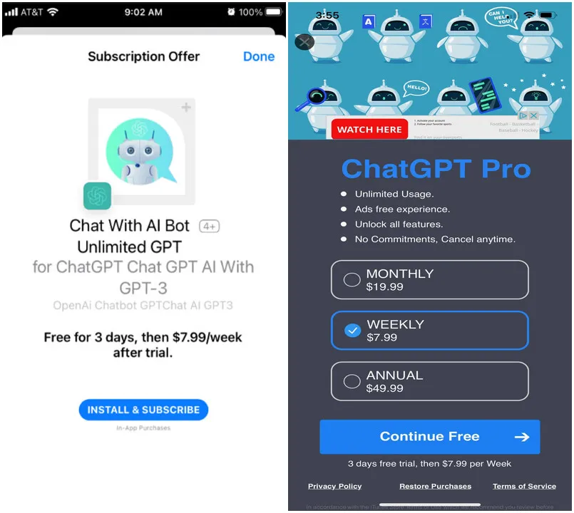 Ứng dụng giả mạo ChatGPT tràn ngập App Store, moi tiền người dùng iPhone