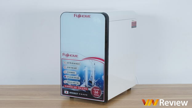 Trên tay nhanh máy lọc nước RO Hydrogen Fujihome RO-F09R: 5 cấp lọc, có tủ cường lực, giá 4,9 triệu đồng