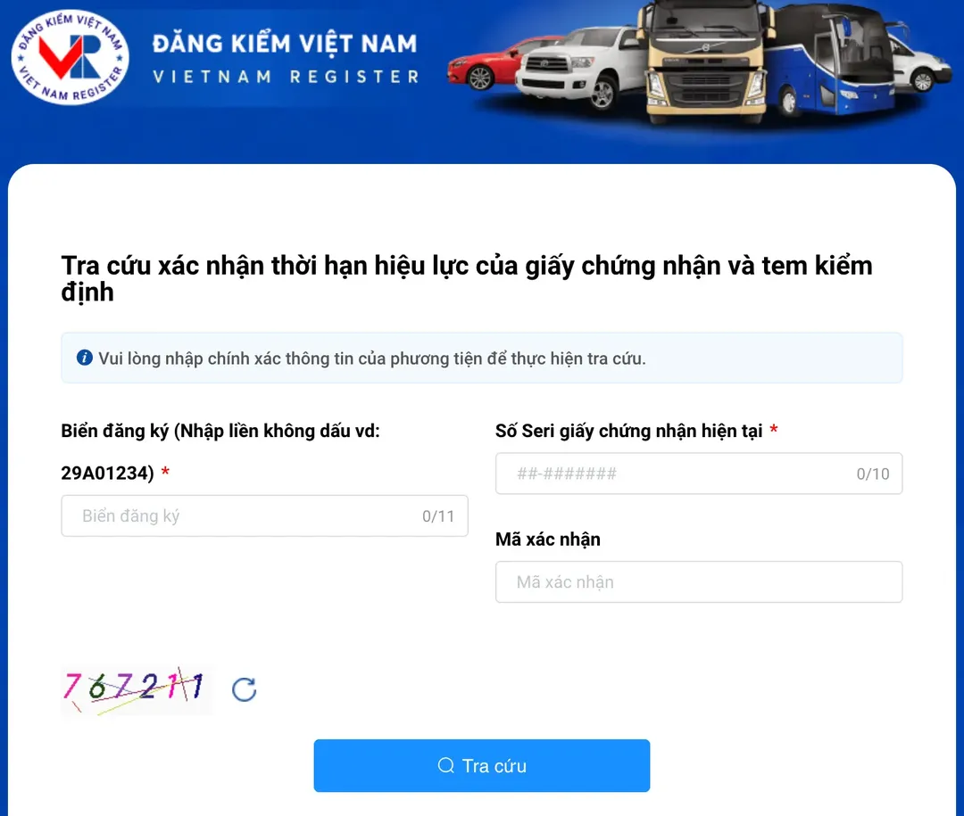 Hướng dẫn tra cứu Giấy xác nhận tự động gia hạn chu kỳ kiểm định ô tô mới nhất