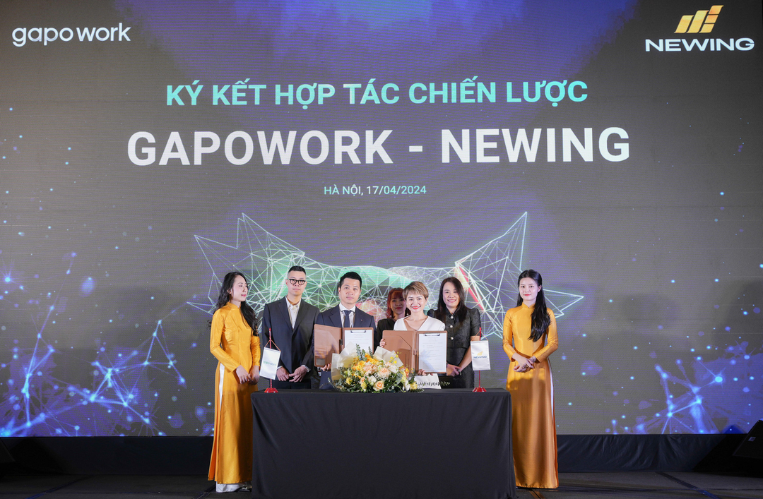 Gapowork hợp tác cùng NEWING xây dựng gói ứng dụng công nghệ hỗ trợ doanh nghiệp tăng năng suất làm việc