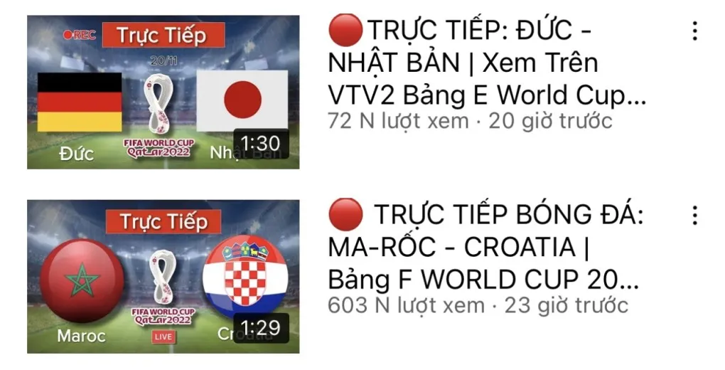 Hàng chục nghìn người xem nhầm World Cup trên YouTube