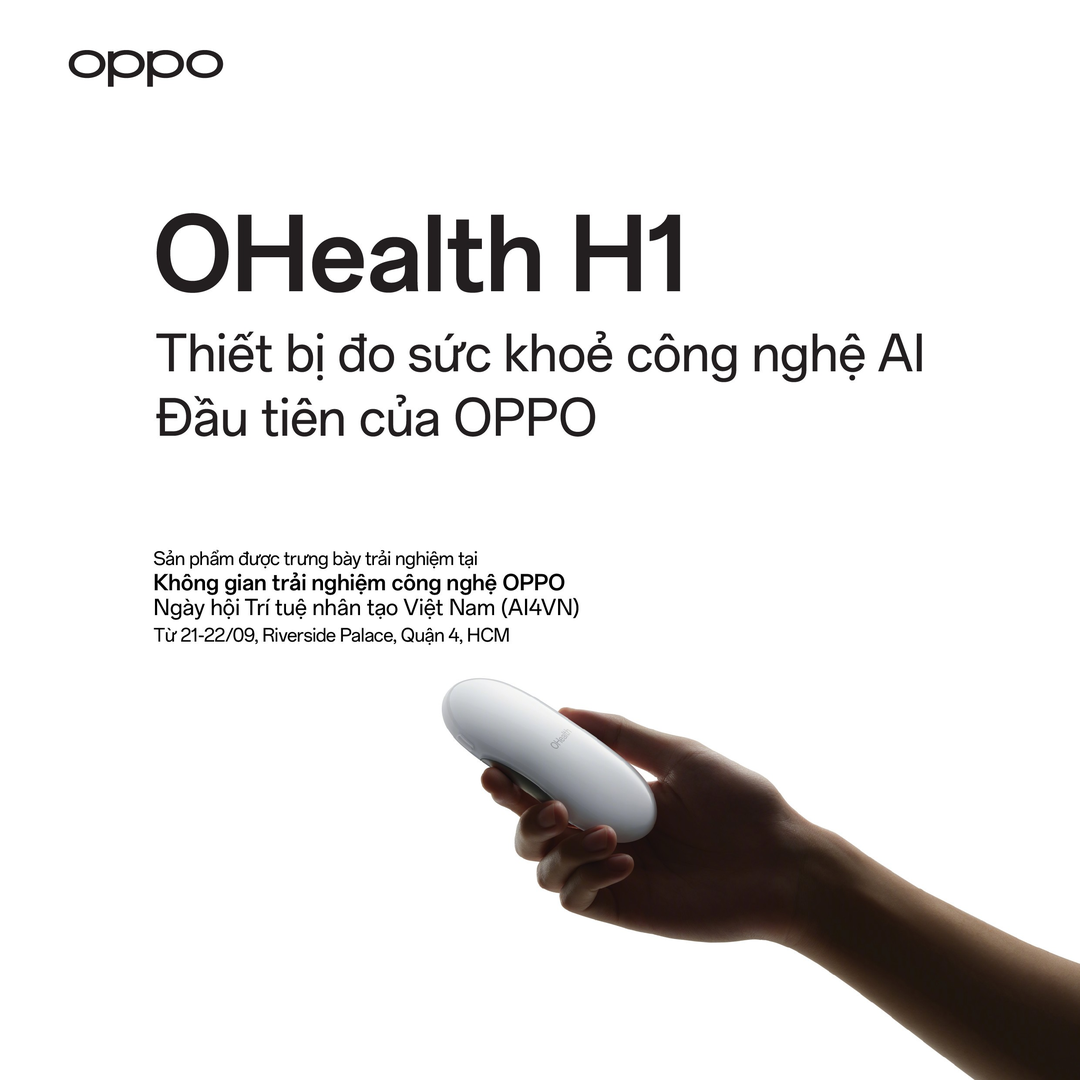 OPPO sắp mang thiết bị OHealth H1 giúp đo sức khỏe bằng công nghệ AI về Việt Nam