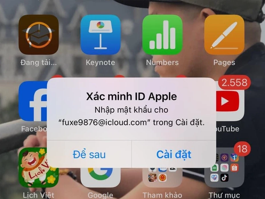 Thông báo 'xác minh ID Apple' thực hư ra sao?