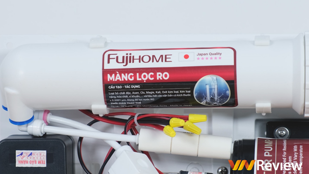 Trên tay nhanh máy lọc nước RO Hydrogen Fujihome RO-F09R: 5 cấp lọc, có tủ cường lực, giá 4,9 triệu đồng