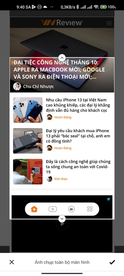 Cách chụp ảnh toàn màn hình trên Chrome cho Android