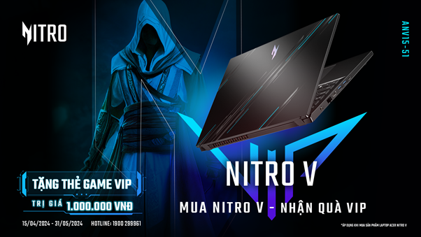 Acer Nitro V: Laptop gaming tầm trung chiến mượt các tựa game bom tấn 2024