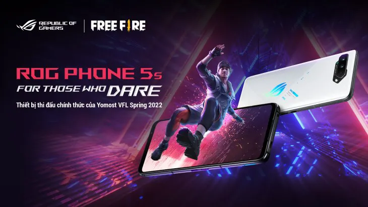 ROG Phone 5s là thiết bị thi đấu chính thức của giải đấu Free Fire Yomost VFL Spring 2022