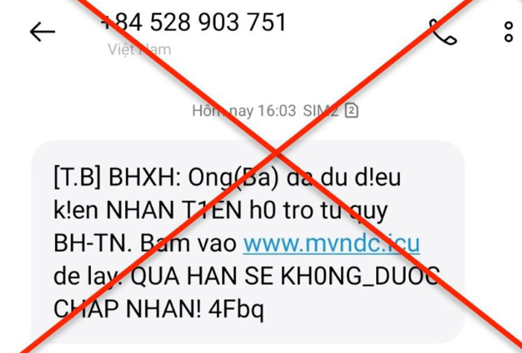Mất tiền vì tin nhắn giả hỗ trợ Bảo hiểm thất nghiệp Mất tiền vì tin nhắn giả hỗ trợ Bảo hiểm thất nghiệp
