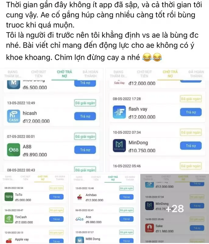 Rủ nhau “bùng” nợ khi vay tiền qua app Rủ nhau “bùng” nợ khi vay tiền qua app