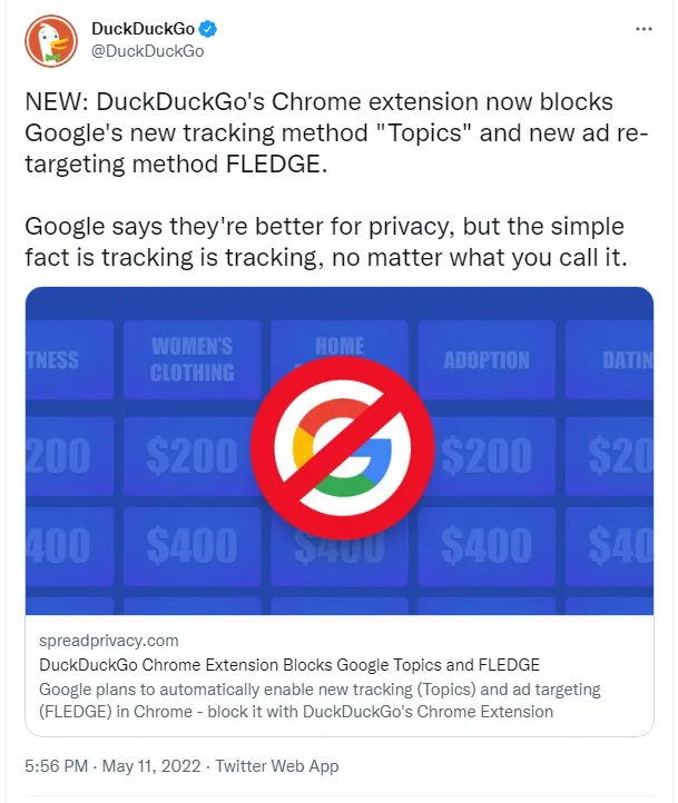Tưởng là người hùng bảo vệ quyền riêng tư, trình duyệt DuckDuckGo bị phát hiện chia sẻ dữ liệu tới Microsoft Tưởng là người hùng bảo vệ quyền riêng tư, trình duyệt DuckDuckGo bị phát hiện chia sẻ dữ liệu tới Microsoft