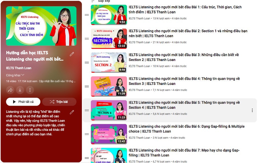 IELTS Thanh Loan chia sẻ lộ trình & tài liệu học IELTS Listening IELTS Thanh Loan chia sẻ lộ trình & tài liệu học IELTS Listening