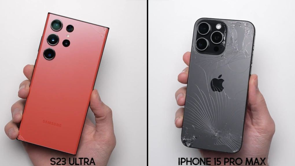 Test độ bền iPhone 15 Pro Max và Galaxy S23 Ultra: Khung titan có làm nên chuyện? Test độ bền iPhone 15 Pro Max và Galaxy S23 Ultra: Khung titan có làm nên chuyện?