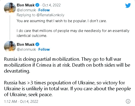 Elon Musk kêu gọi Ukraine nhượng bộ Nga, Zelensky phản ứng như thế nào? Elon Musk kêu gọi Ukraine nhượng bộ Nga, Zelensky phản ứng như thế nào?