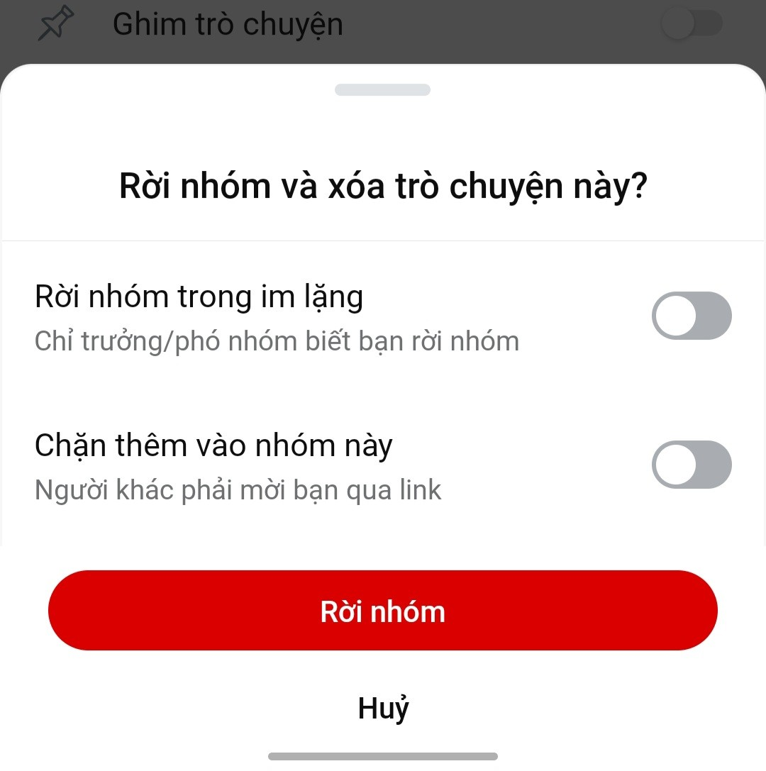 Cách rời khỏi nhóm Zalo trong im lặng, không ai biết bạn vừa biến mất Cách rời khỏi nhóm Zalo trong im lặng, không ai biết bạn vừa biến mất