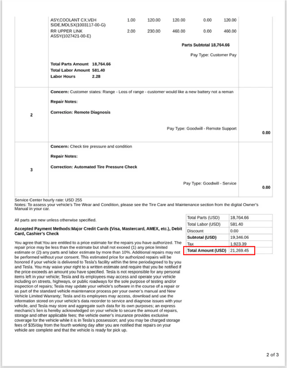 Chủ xe ô tô điện tại Mỹ khóc thét khi nhìn hóa đơn thay pin Chủ xe ô tô điện tại Mỹ khóc thét khi nhìn hóa đơn thay pin