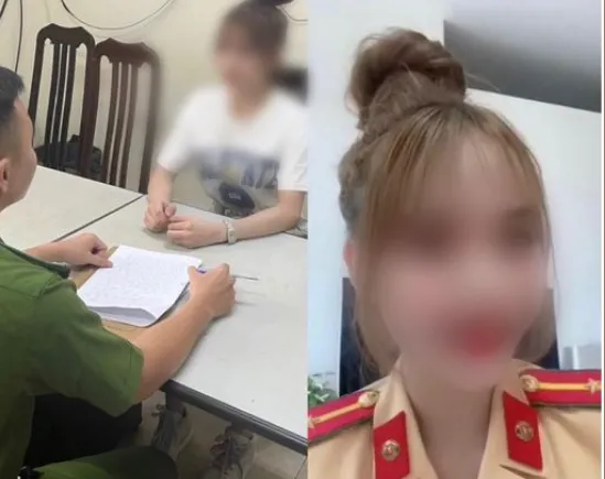 Công an giả lên tiktok câu like bị công an thật mời lên đồn Công an giả lên tiktok câu like bị công an thật mời lên đồn