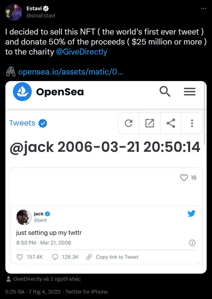 Mua NFT giá gần 3 triệu USD, giờ bán lại không ai trả quá 50.000 USD Mua NFT giá gần 3 triệu USD, giờ bán lại không ai trả quá 50.000 USD