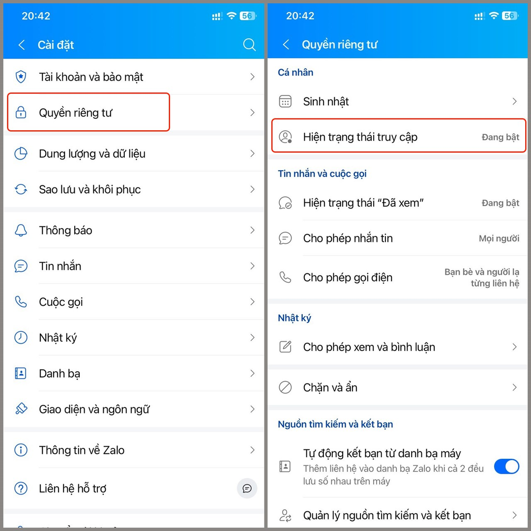 Cách ẩn mình trên Zalo, không ai biết trạng thái online của bạn Cách ẩn mình trên Zalo, không ai biết trạng thái online của bạn