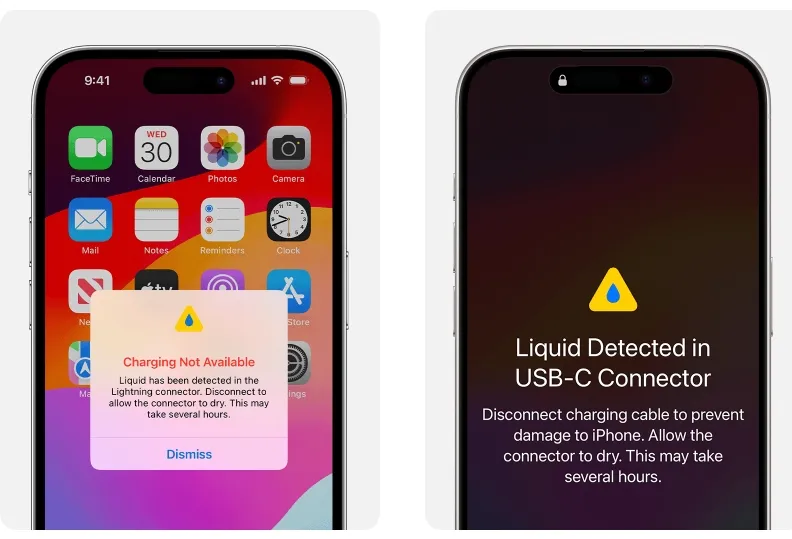 Apple cảnh báo: Nếu iPhone bị ướt, đừng cắm điện hoặc dùng máy sấy tóc Apple cảnh báo: Nếu iPhone bị ướt, đừng cắm điện hoặc dùng máy sấy tóc