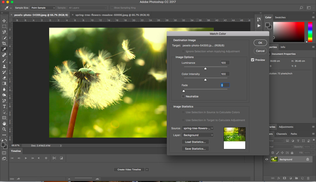 Cách sử dụng Match Color trong Photoshop để Copy màu Cách sử dụng Match Color trong Photoshop để Copy màu