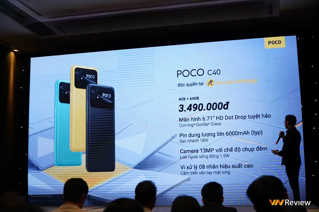 POCO C40 trình làng tại Việt Nam: lưng giả da, pin 6.000 mAh, chip lạ, giá 3,49 triệu đồng POCO C40 trình làng tại Việt Nam: lưng giả da, pin 6.000 mAh, chip lạ, giá 3,49 triệu đồng