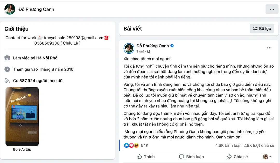 Phương Oanh khẳng định đang hẹn hò với Shark Bình Phương Oanh khẳng định đang hẹn hò với Shark Bình
