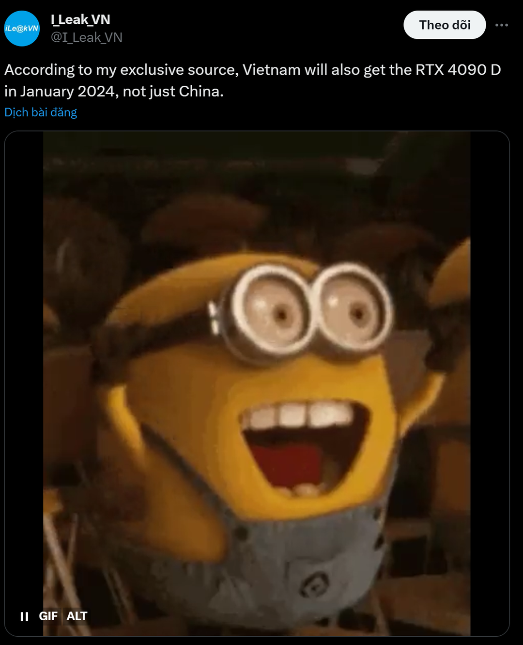 Nvidia có thể bán GeForce RTX 4090D ở Việt Nam? Nvidia có thể bán GeForce RTX 4090D ở Việt Nam?