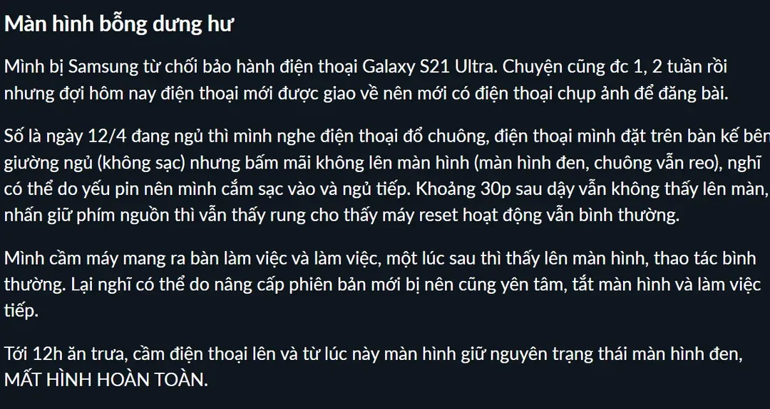 Khách Việt bức xúc chuyện đi bảo hành điện thoại Samsung, bạn có từng bị từ chối bảo hành? Khách Việt bức xúc chuyện đi bảo hành điện thoại Samsung, bạn có từng bị từ chối bảo hành?