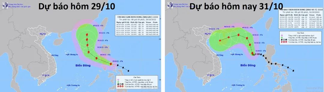Bão số 7 Nalgae liên tục đổi hướng, có nguy cơ đổ bộ miền Trung nước ta Bão số 7 Nalgae liên tục đổi hướng, có nguy cơ đổ bộ miền Trung nước ta
