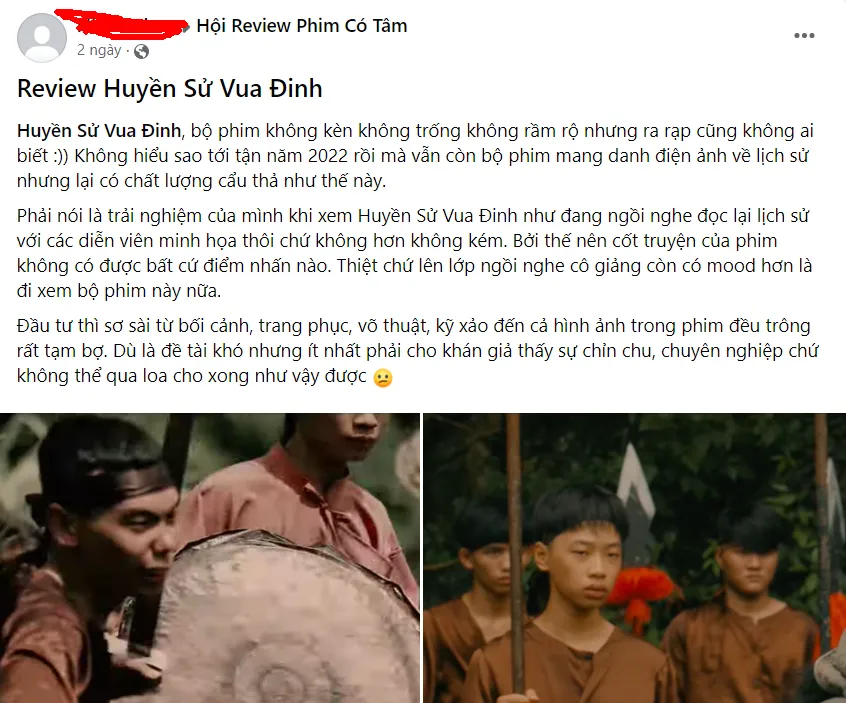 Huyền Sử Vua Đinh - thảm họa phim sử Việt: chiếu 5 ngày thu về 45 triệu đồng, khán giả phản ứng ra sao sau khi xem? Huyền Sử Vua Đinh - thảm họa phim sử Việt: chiếu 5 ngày thu về 45 triệu đồng, khán giả phản ứng ra sao sau khi xem?