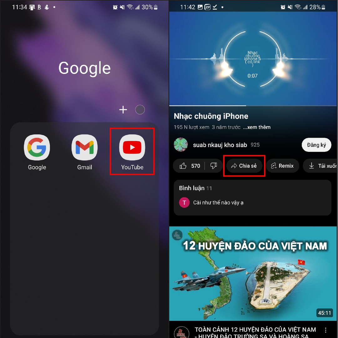 Cách lấy nhạc YouTube làm nhạc chuông cực đơn giản Cách lấy nhạc YouTube làm nhạc chuông cực đơn giản