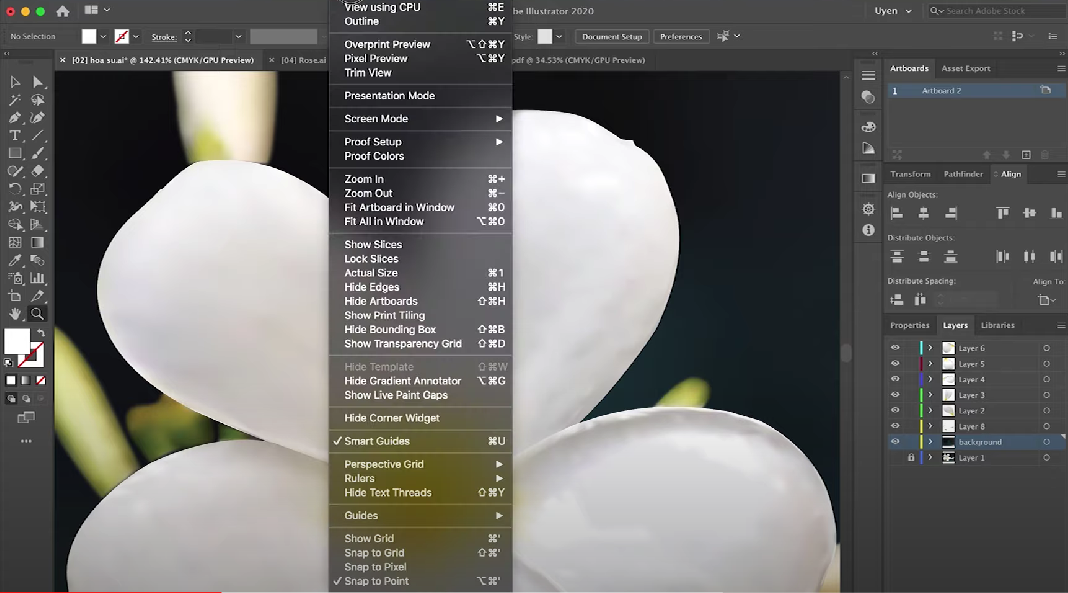 Hiệu chỉnh vùng nhìn, chế độ hiển thị trong Adobe Illustrator Hiệu chỉnh vùng nhìn, chế độ hiển thị trong Adobe Illustrator