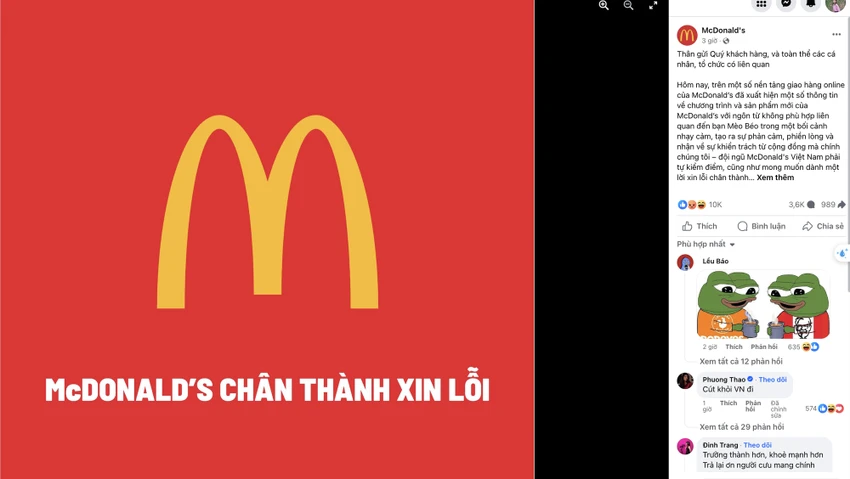 Đu trend Mèo Béo để “câu khách vô cảm, McDonald's bị toàn cõi mạng sỉ vả, phê bình Đu trend Mèo Béo để “câu khách vô cảm, McDonald's bị toàn cõi mạng sỉ vả, phê bình