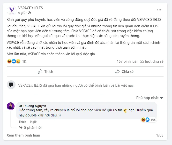 Hàng loạt trang báo gỡ thông tin Nữ sinh Nghệ An đạt 9.0 IELTS Hàng loạt trang báo gỡ thông tin Nữ sinh Nghệ An đạt 9.0 IELTS