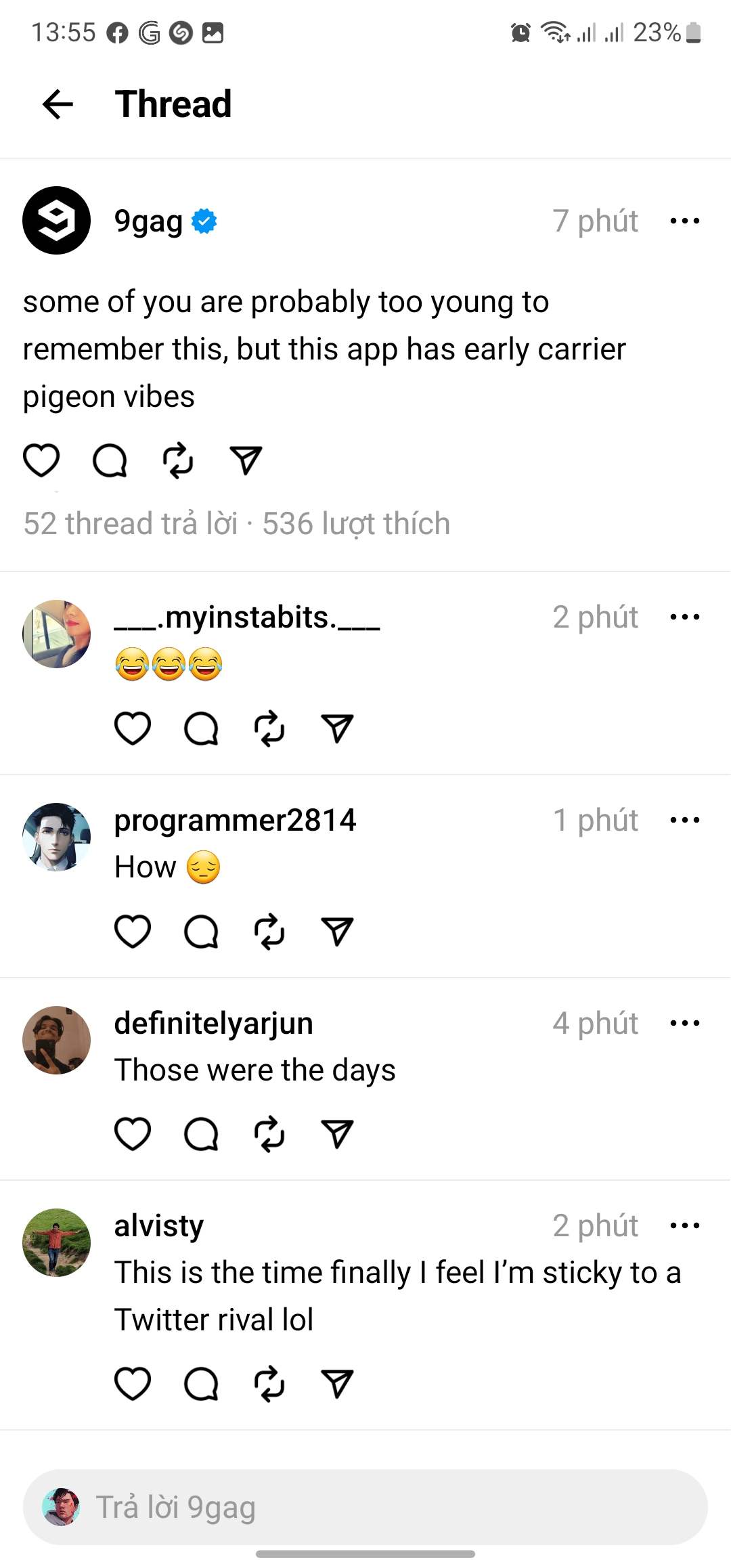 Dùng thử Threads: Rất nhanh, nhẹ, tập trung vào content dạng text Dùng thử Threads: Rất nhanh, nhẹ, tập trung vào content dạng text