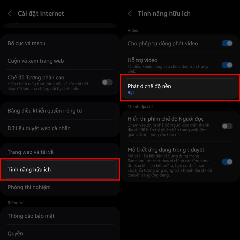 Cách nghe nhạc Youtube khi tắt màn hình bằng Samsung Internet, không cần Youtube Premium Cách nghe nhạc Youtube khi tắt màn hình bằng Samsung Internet, không cần Youtube Premium