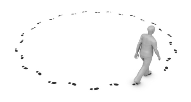 Vì sao nhiều lúc chúng ta đi theo vòng tròn 1 cách vô thức? Vì sao nhiều lúc chúng ta đi theo vòng tròn 1 cách vô thức?