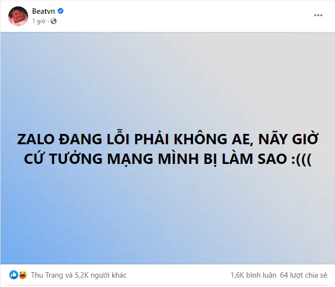 Zalo vừa bị lỗi, bạn đã biết chưa? Zalo vừa bị lỗi, bạn đã biết chưa?