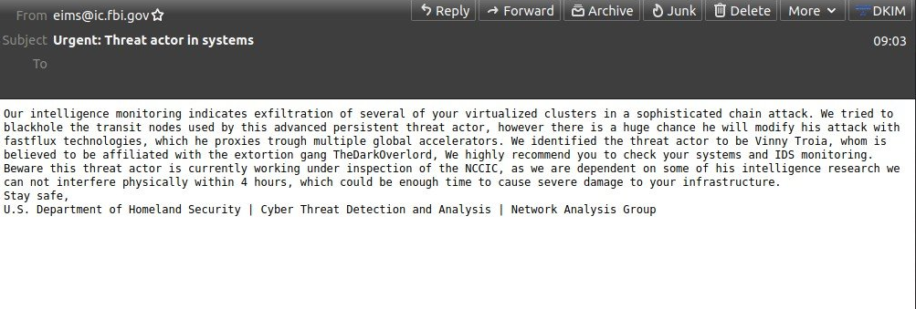 Tin tặc tấn công địa chỉ email của FBI Tin tặc tấn công địa chỉ email của FBI