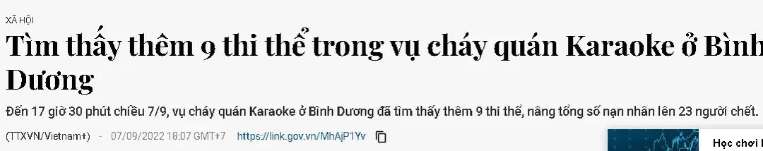 Cháy quán karaoke ở Bình Dương mới nhất: sáng 8/9 họp báo về vụ cháy làm 33 nguòi tử vong, nguyên nhân ban đầu có thể do chập điện Cháy quán karaoke ở Bình Dương mới nhất: sáng 8/9 họp báo về vụ cháy làm 33 nguòi tử vong, nguyên nhân ban đầu có thể do chập điện