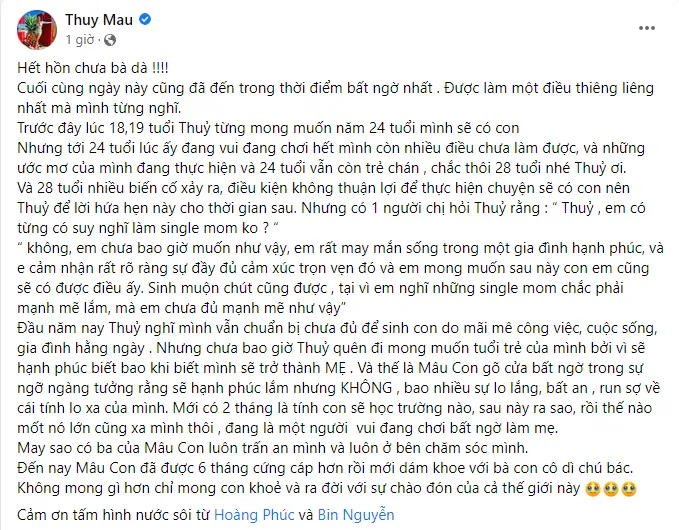 Á hậu Mâu Thủy bất ngờ công khai ảnh mang bầu 6 tháng, cha của đứa bé là ai?  Á hậu Mâu Thủy bất ngờ công khai ảnh mang bầu 6 tháng, cha của đứa bé là ai?