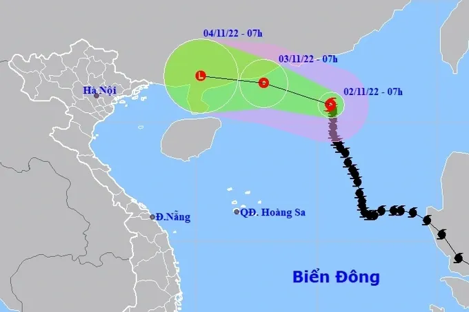 Bão số 7 giảm cường độ, khả năng tan ngay trên biển Bão số 7 giảm cường độ, khả năng tan ngay trên biển