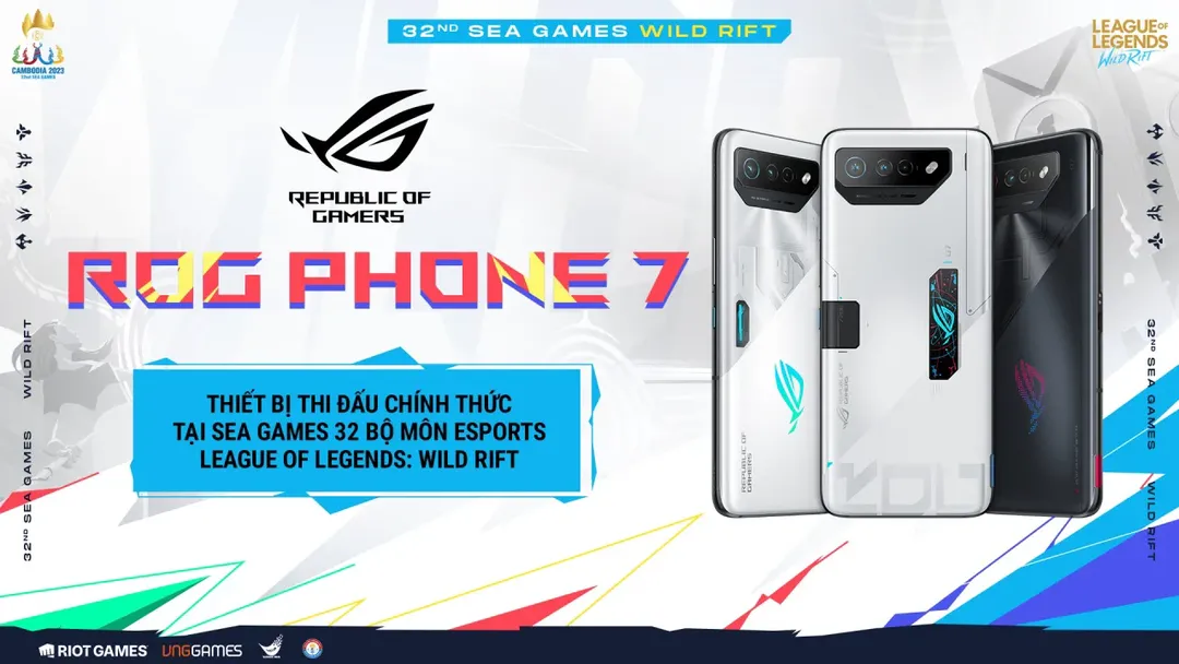 ROG Phone 7 cùng PC Powered by ASUS là thiết bị thi đấu chính thức tại 3 môn eSports của SEA Games 32 ROG Phone 7 cùng PC Powered by ASUS là thiết bị thi đấu chính thức tại 3 môn eSports của SEA Games 32