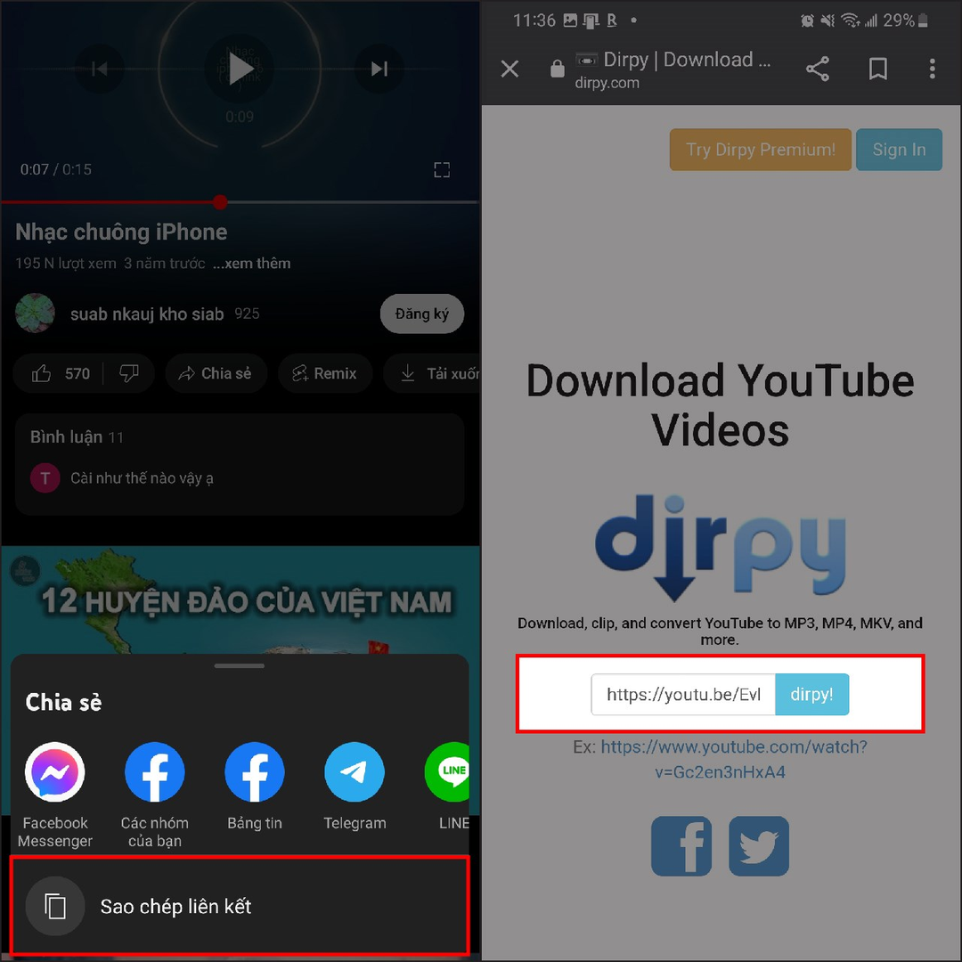 Cách lấy nhạc YouTube làm nhạc chuông cực đơn giản Cách lấy nhạc YouTube làm nhạc chuông cực đơn giản