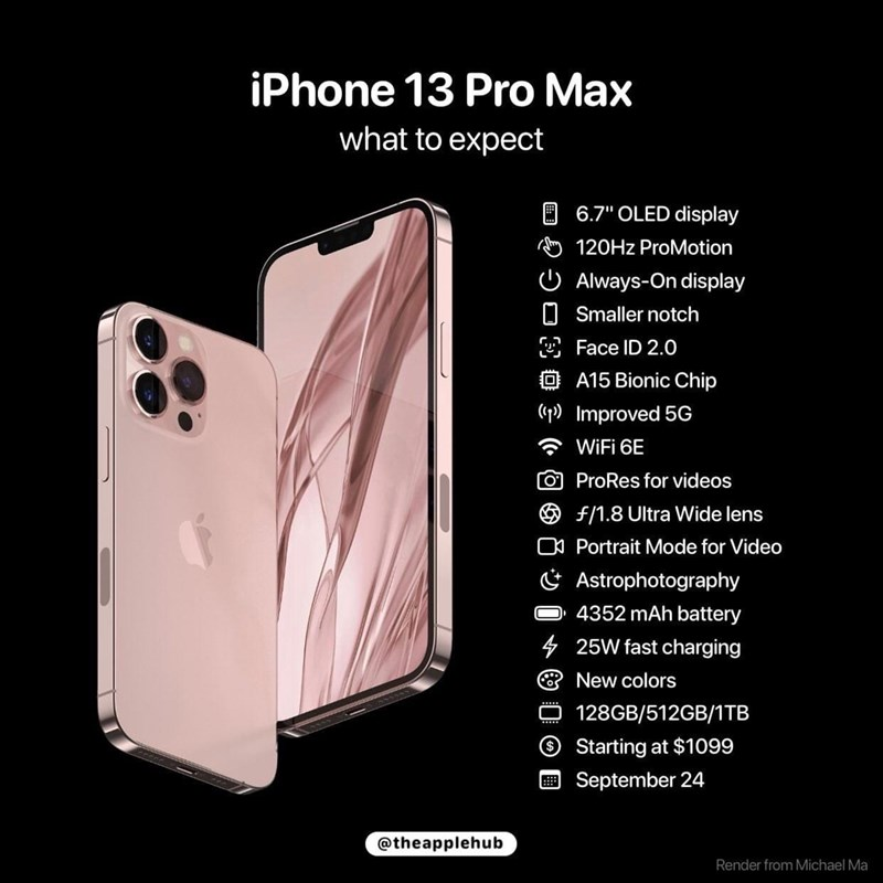 Chi tiết cấu hình 4 mẫu iPhone 13 được rò rỉ Chi tiết cấu hình 4 mẫu iPhone 13 được rò rỉ