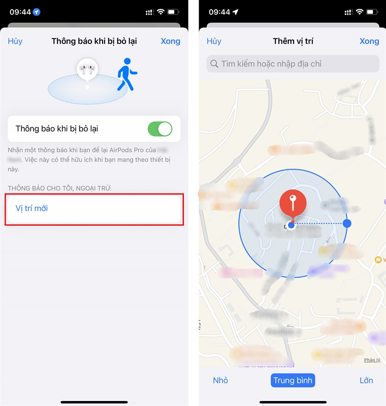 Cách nhận thông báo khi để quên AirPods Pro trên iOS 15 Cách nhận thông báo khi để quên AirPods Pro trên iOS 15